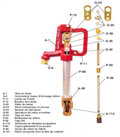 Freezer tap MERRILL C1000, 20x27, 60cm underground