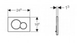 Plaque de commande WC Geberit Sigma01 double touche, ABS chromé