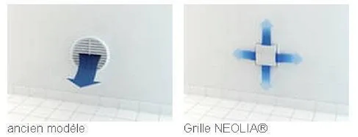 Grille de ventilation NEOLIA design diamètre 125 Sablee