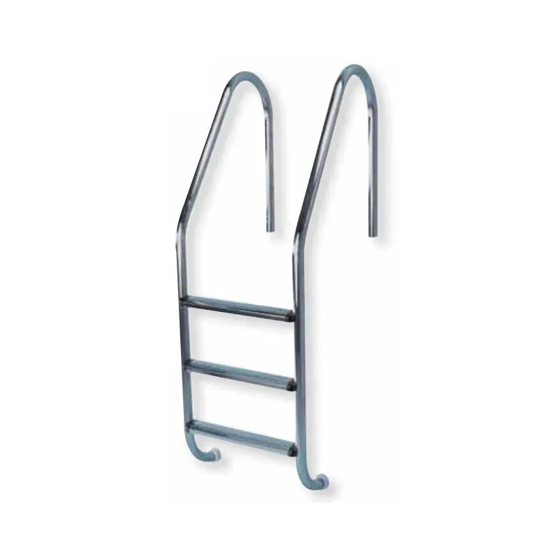 Stainless steel ladder with 3 steps