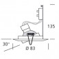 Recessed spotlight Alurorient + Transfo - D.50 Alu 50W electronic