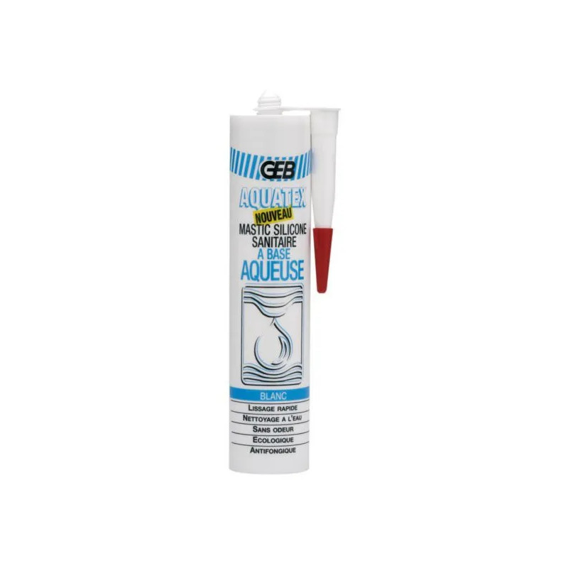 Aquatex white: silicona limpiable con agua, 310 ml