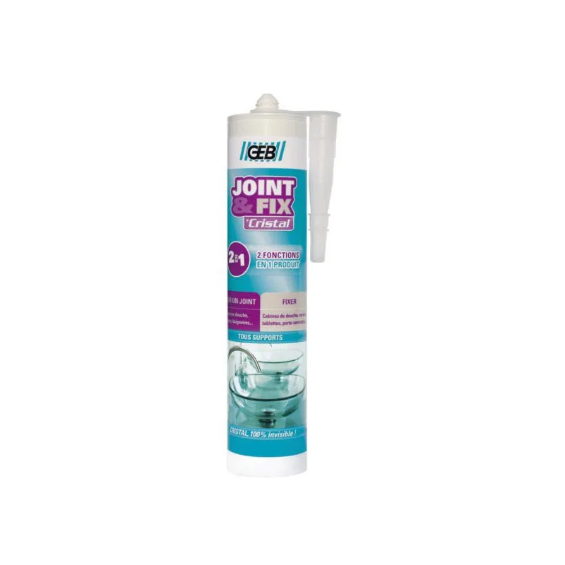 Joint et Fix cristal Mastic transparent