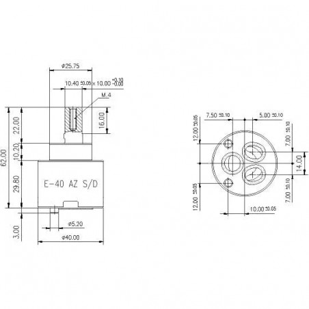 Cartouche céramique SD diamètre 40 mm