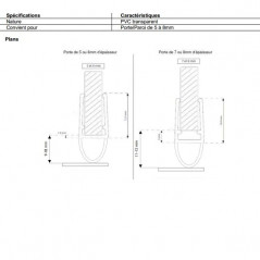 Junta lateral de la puerta de la ducha tubular 1,95 m