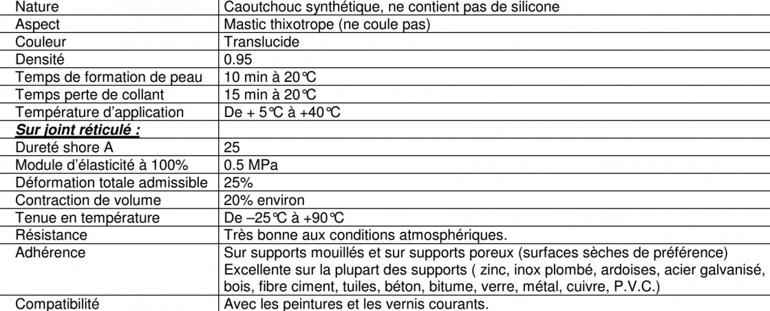 Toflex Mastic d\'étanchéité en extérieur