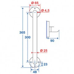 Aufrichtestange: 30 cm, weiß ECO