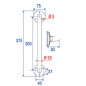 Straightening bar: 30 cm, chrome-plated, strong series