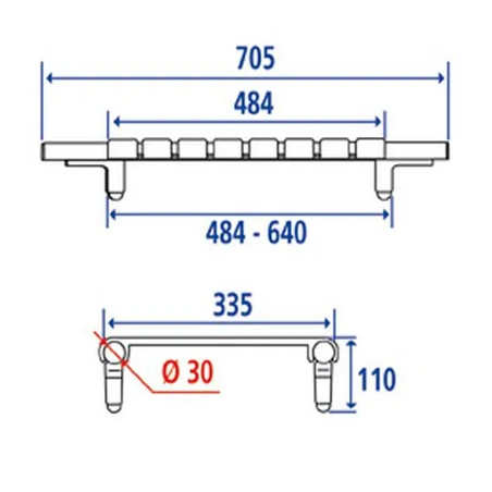 Tabla de baño ajustable