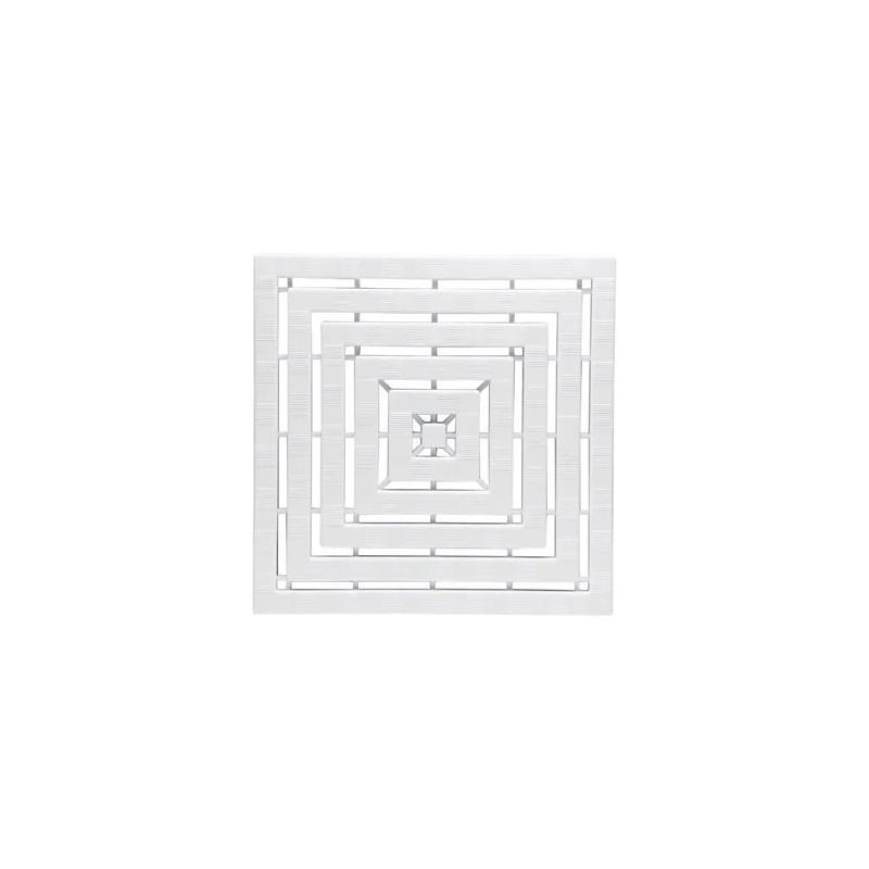 White plastic grating