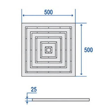 White plastic grating