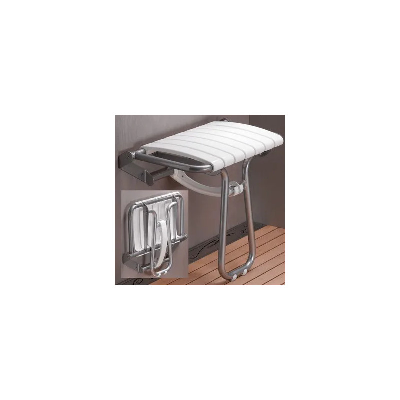 Extra large retractable shower seat 150 kg