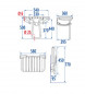 Sedile doccia retrattile extra large 150 kg