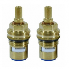 Ceramic quarter turn head, right, in 15x21 for faucet, the pair. - Horus - Référence fabricant : 92.010BT