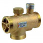 Bronze L-shaped thermostatic mixing valve with 1"1/4 connection 2" body 36 to 53