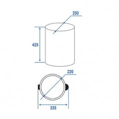 Cestino per rifiuti in acciaio inox 4L