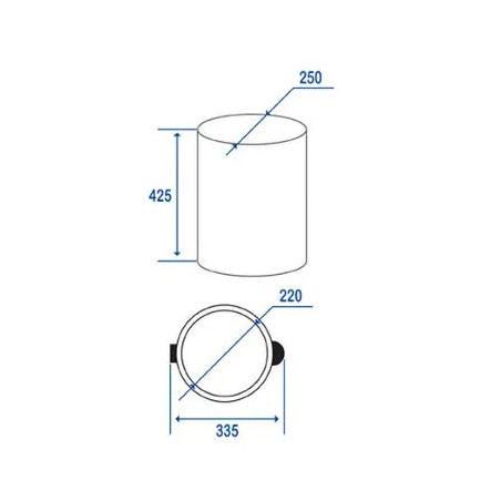 Cestino per rifiuti in acciaio inox 4L