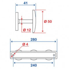 Porte peignoir 3 têtes