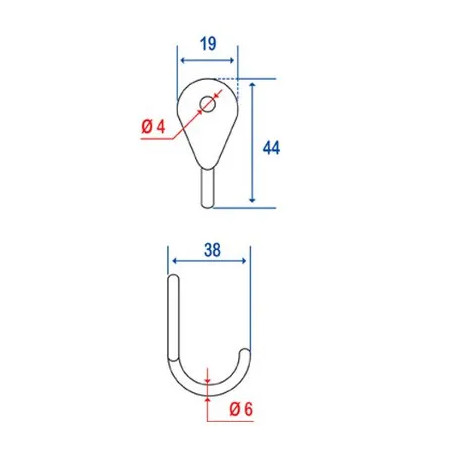 Hook: 1 hole