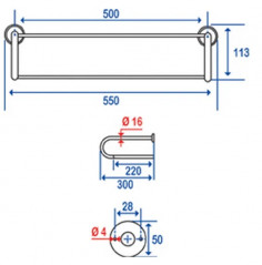 Pack: verchromter Handtuchhalter