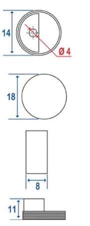 Cornamusa de cabujón: juego de 4