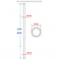 Curtain rails 1200 to 2200 mm, D.25 : White epoxy