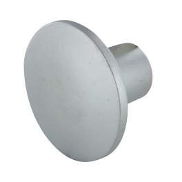 Bouton rond Zamak gris alu, D.30mm, H.22mm, 1 pièce avec visserie. - CIME - Référence fabricant : CQ.3699.1