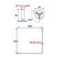 Eckstange 800x800 mm mit 2 Endstücken