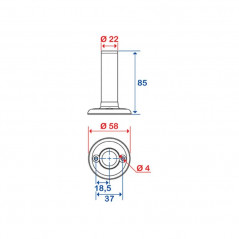 Sliding base with screws, D.20