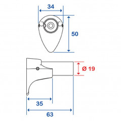 Invisible mounting plate, reinforced sleeve