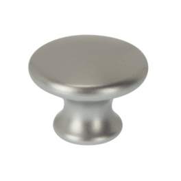 Bouton rond plastique gris alu, D.37mm, H.28mm, 1 pièce avec visserie. - CIME - Référence fabricant : CQ.362.1