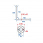 Eckstange 800x800 mit verchromtem Bogen und Grundplatten