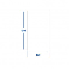 Rideau PVC "Non feu" 1800x1800 mm