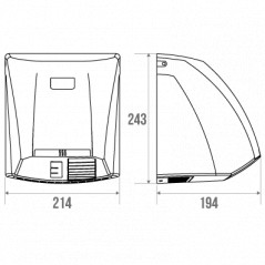 Sèche mains 2100 W automatique, ABS blanc