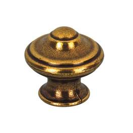 Pomo de bronce brillante Zamak Lyonnais, D.30mm, H30mm, 1 pieza con tornillos. - CIME - Référence fabricant : CQ.6076.1