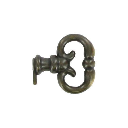 Llave de muslo falsa, Zamak bronce, H.33mm, L.11mm, M4, 1 pieza con tornillos.