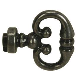 Llave de muslo falsa, Zamak hierro viejo, M4, H.33mm, L.11mm, 1 pieza con tornillos. - CIME - Référence fabricant : CQ.6254.1