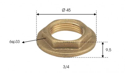 Locknut with plate - 20x27