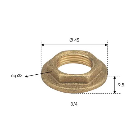 Locknut with plate - 20x27