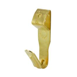 Board hook N°2, brass-plated steel, H.28mm, L.7.2mm, 10 pieces with tip. - CIME - Référence fabricant : CQ.33042.10