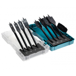 Set di 8 punte per legno piatte MAKITA, 12,14,16,18,20,22,25,32 mm, codolo esagonale - Makita - Référence fabricant : E-08698