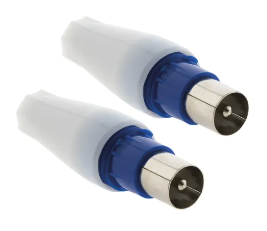 2 TV-Stecker, gerader Ausgang, Durchmesser 9.52mm.