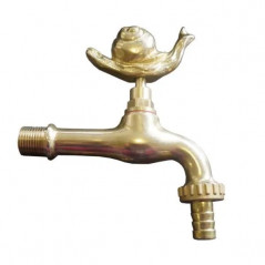 Robinet décoratif pour fontaine : Motif escargot - M1/2-M3/4