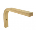 Multi-ply glued laminated wood screw-on bracket H.100xL.150mm.