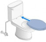 Abattant pour wc GALA MARINA blanc, fixation horizontale