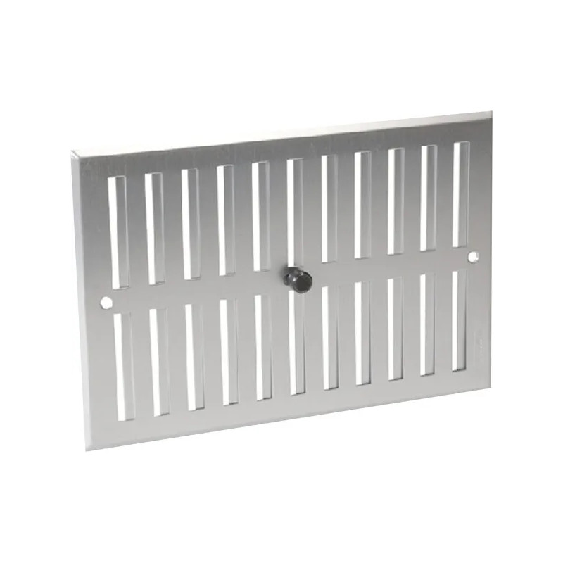 Grey anodized aluminium with closure: rectangular 17x25