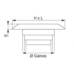 Air outlet for hood and dryer: 200x200, white, with movable flaps