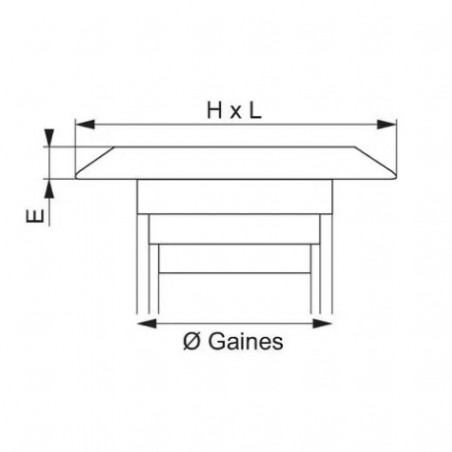 Air outlet for hood and dryer: 200x200, white, with movable flaps