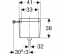 Chasse haute 9/6 litres à déclenchement pneumatique devant cloison - Geberit - Référence fabricant : GETCH123701