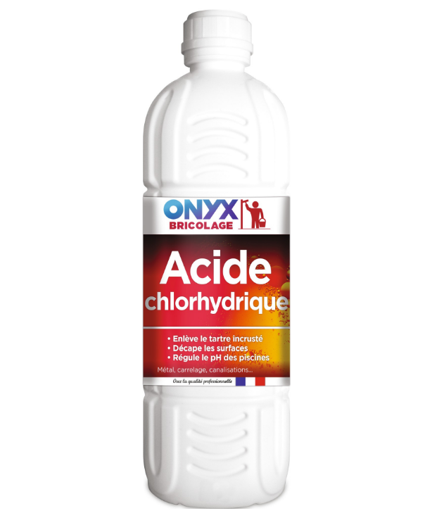 Acide chlorhydrique 23% ONYX nettoyant détartrant décapant, 1 L